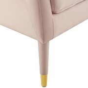 Accent lounge performance velvet armchair in pink additional photo 3 of 8