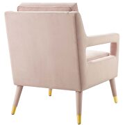 Accent lounge performance velvet armchair in pink additional photo 5 of 8