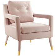 Accent lounge performance velvet armchair in pink by Modway additional picture 6