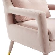 Accent lounge performance velvet armchair in pink by Modway additional picture 8