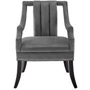 Performance velvet accent chair in gray additional photo 5 of 6