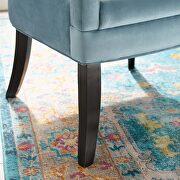 Performance velvet accent chair in light blue additional photo 2 of 6