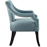 Performance velvet accent chair in light blue additional photo 3 of 6