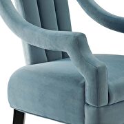 Performance velvet accent chair in light blue additional photo 4 of 6