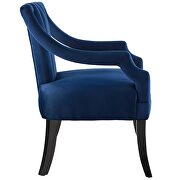Performance velvet accent chair in navy additional photo 3 of 6