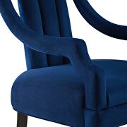 Performance velvet accent chair in navy additional photo 4 of 6