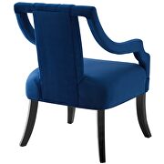 Performance velvet accent chair in navy additional photo 5 of 6