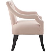 Performance velvet accent chair in pink additional photo 3 of 6