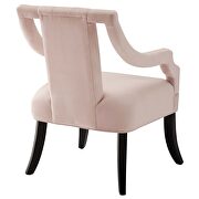 Performance velvet accent chair in pink additional photo 5 of 6