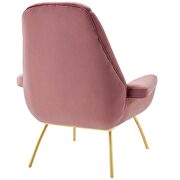 Accent performance velvet armchair in dusty rose additional photo 4 of 5