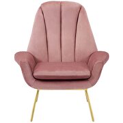 Accent performance velvet armchair in dusty rose additional photo 5 of 5