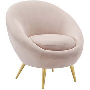 Performance velvet accent chair in pink additional photo 3 of 5