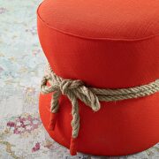 Nautical rope upholstered fabric ottoman in atomic red by Modway additional picture 5