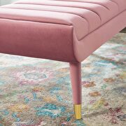 Channel tufted performance velvet accent bench in dusty rose by Modway additional picture 2
