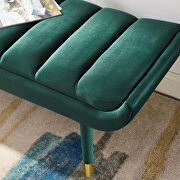 Channel tufted performance velvet accent bench in green by Modway additional picture 2