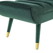 Channel tufted performance velvet accent bench in green by Modway additional picture 3