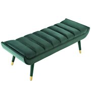 Channel tufted performance velvet accent bench in green by Modway additional picture 4