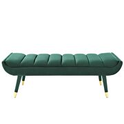 Channel tufted performance velvet accent bench in green by Modway additional picture 5