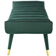 Channel tufted performance velvet accent bench in green by Modway additional picture 6