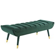 Channel tufted performance velvet accent bench in green by Modway additional picture 7