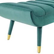 Channel tufted performance velvet accent bench in teal by Modway additional picture 3