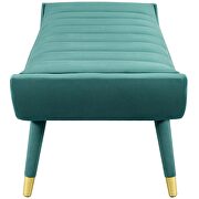 Channel tufted performance velvet accent bench in teal by Modway additional picture 5
