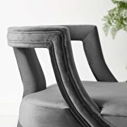 Accent lounge performance velvet armchair in gray additional photo 2 of 6