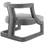 Accent lounge performance velvet armchair in gray additional photo 5 of 6