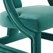 Accent lounge performance velvet armchair in teal additional photo 3 of 6