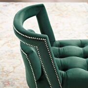 Accent lounge performance velvet armchair in green additional photo 2 of 7