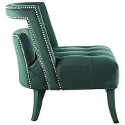 Accent lounge performance velvet armchair in green additional photo 3 of 7
