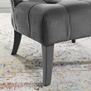 Accent lounge performance velvet armchair in gray additional photo 2 of 7