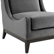 Accent upholstered performance velvet lounge chair in gray by Modway additional picture 4