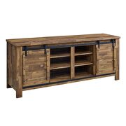 Rustic sliding door tv stand in walnut by Modway additional picture 2