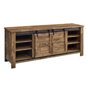 Rustic sliding door tv stand in walnut by Modway additional picture 3