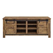 Rustic sliding door tv stand in walnut by Modway additional picture 5
