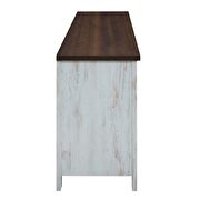 Rustic sliding door tv stand in white by Modway additional picture 3