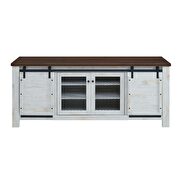 Rustic sliding door tv stand in white by Modway additional picture 4
