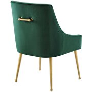 Upholstered performance velvet dining chair in green additional photo 2 of 5
