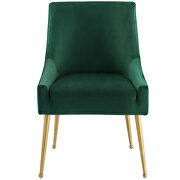 Upholstered performance velvet dining chair in green additional photo 5 of 5