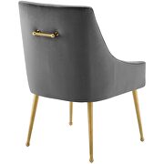 Upholstered performance velvet dining chair in gray by Modway additional picture 2