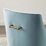 Upholstered performance velvet dining chair in light blue by Modway additional picture 2
