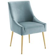 Upholstered performance velvet dining chair in light blue by Modway additional picture 5