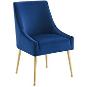 Upholstered performance velvet dining chair in navy by Modway additional picture 4
