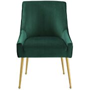 Pleated back upholstered performance velvet dining chair in green by Modway additional picture 6