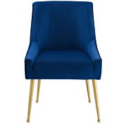 Pleated back upholstered performance velvet dining chair in navy by Modway additional picture 6