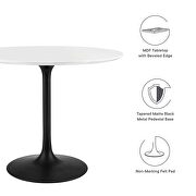Round wood dining table in black white by Modway additional picture 7