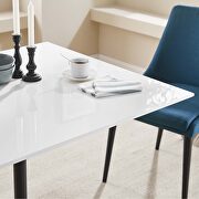 Square wood top dining table in black white by Modway additional picture 2