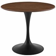 Round walnut dining table in black walnut by Modway additional picture 3