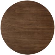 Round walnut dining table in black walnut by Modway additional picture 4